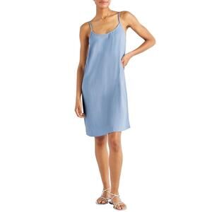 Splendid Quiet Luxury Powder Blue Soft Girl Spaghetti Strap Slip Dress‎ XS